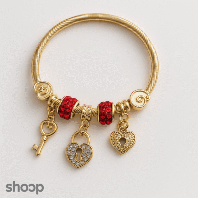 Pulsera Corazones Dorada - Estilo Pandora