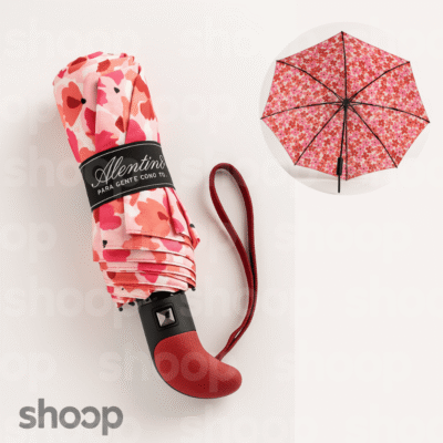Sombrilla Secretaria Compacta con Diseño Floral